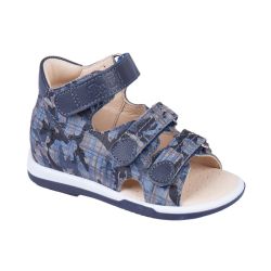 TW-140 (цв.27-синий камуфляж) Туфли (откр.нос,натур.кожа)