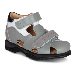 TW-246 (цв.4-серый) Туфли летние (Два ремня на велкро)