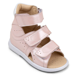 TW-179 (цв.11-розовый/перламутр) Туфли (Три ремня на велкро (липучке))