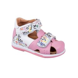 TW-234 (цв.4-розово-белый) Туфли (закр.нос,натур.кожа,съемн.стелька)